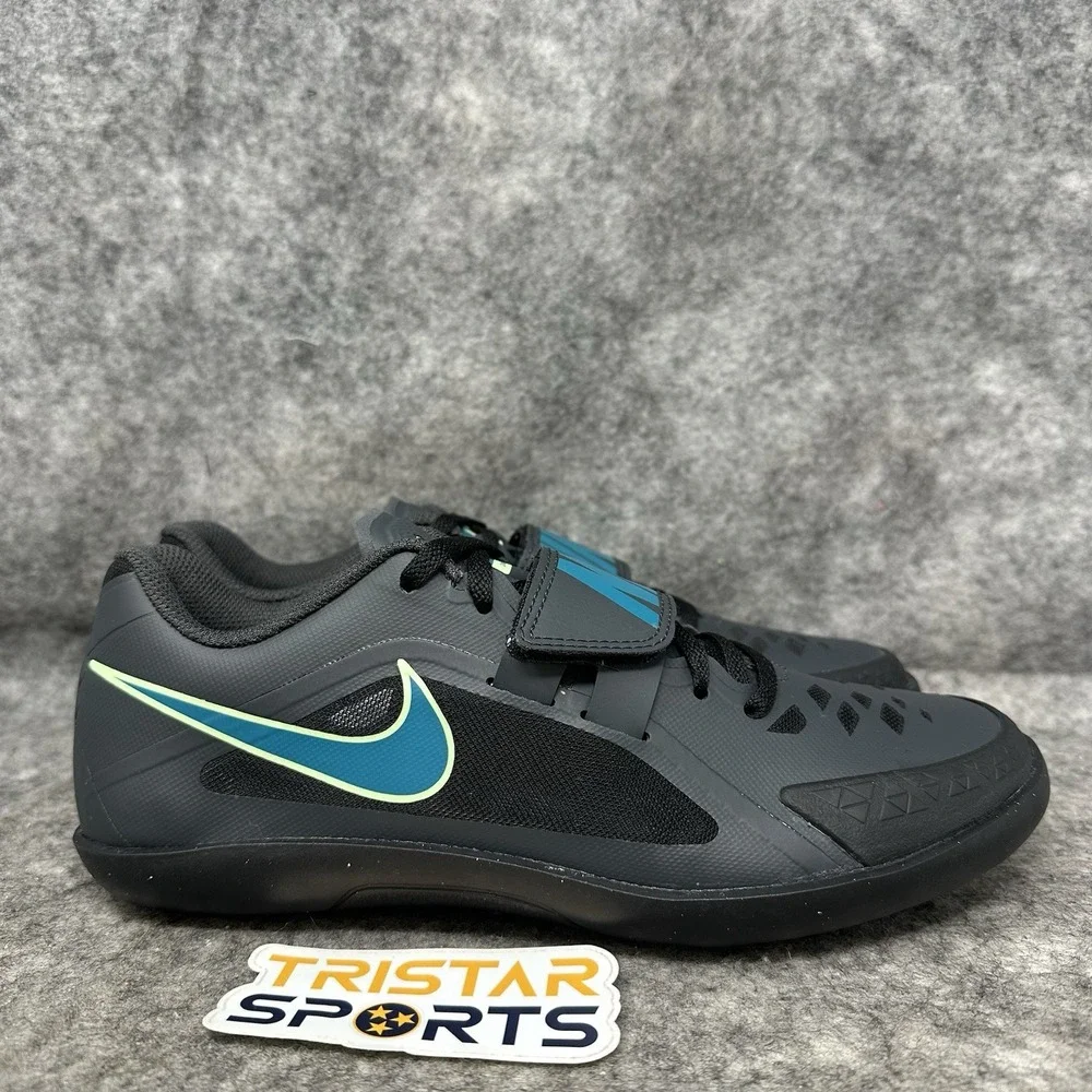 Nike Zoom Rival SD 2 Track Throwing Shoes Mens Size 9 Black Green FZ9665-001